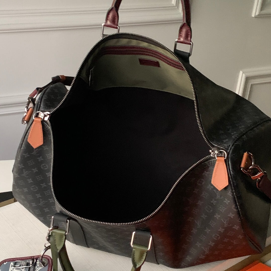 m56856 keepall bandouliere black monogram travel bag