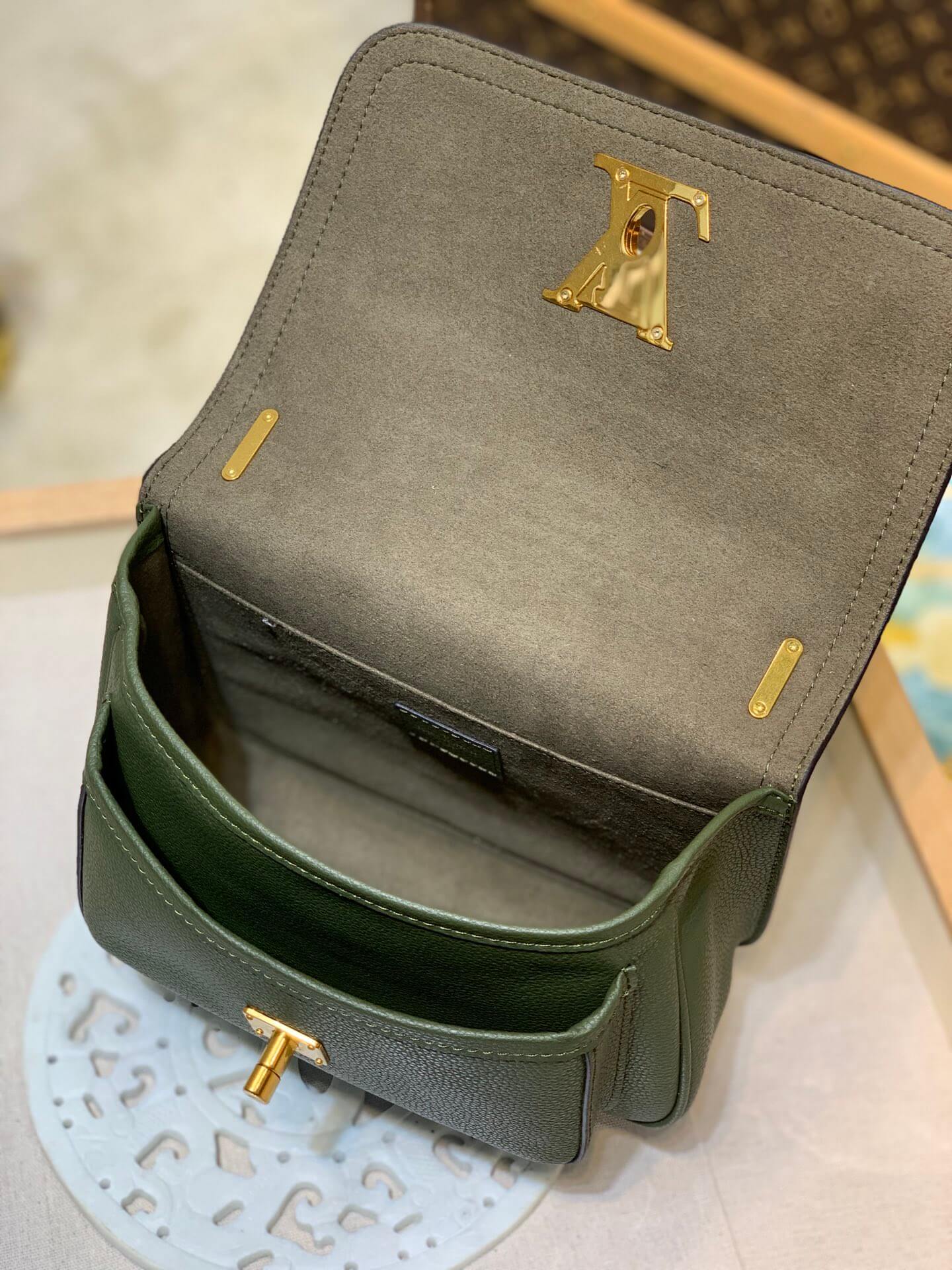 m57067 monogram empreinte shoulder bag cross body bags green calfskin