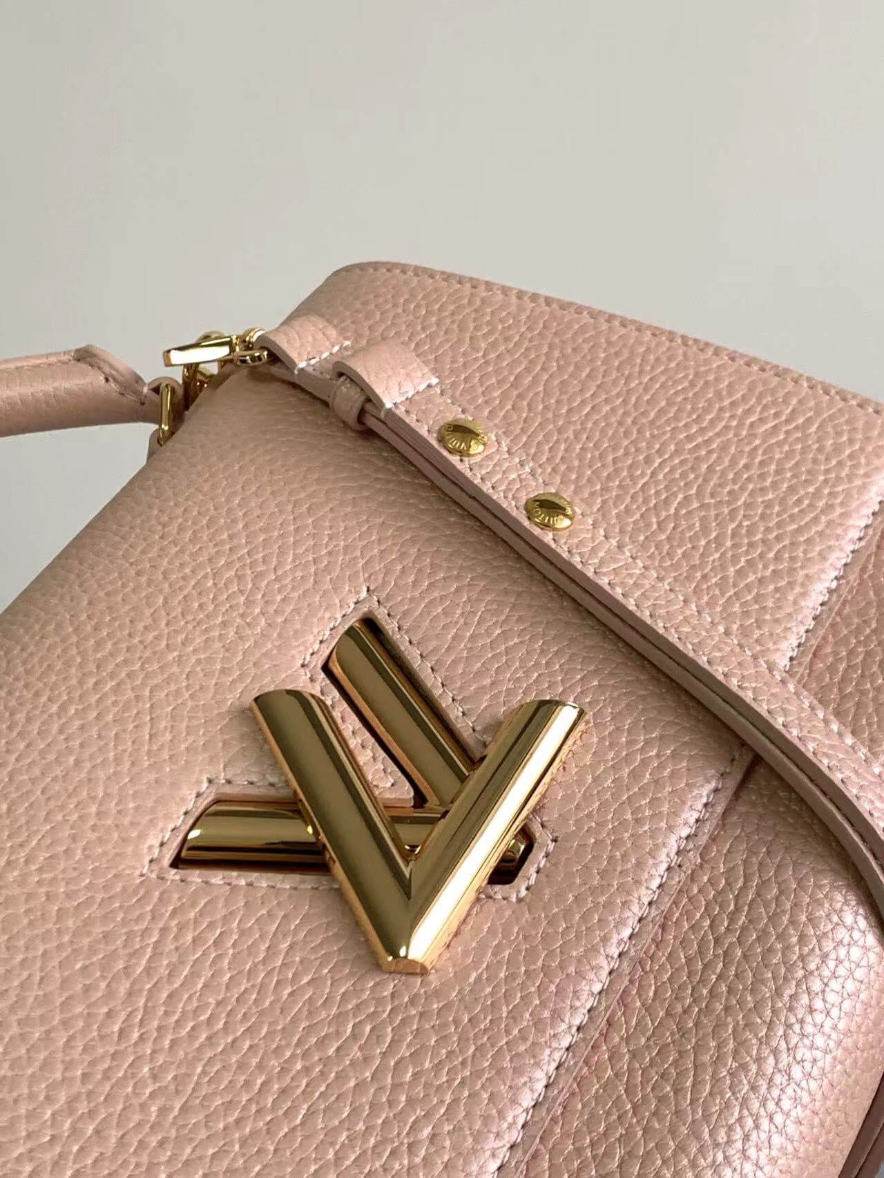 m57090 twist one handle pink handbag 29cm cowhide real leather discount