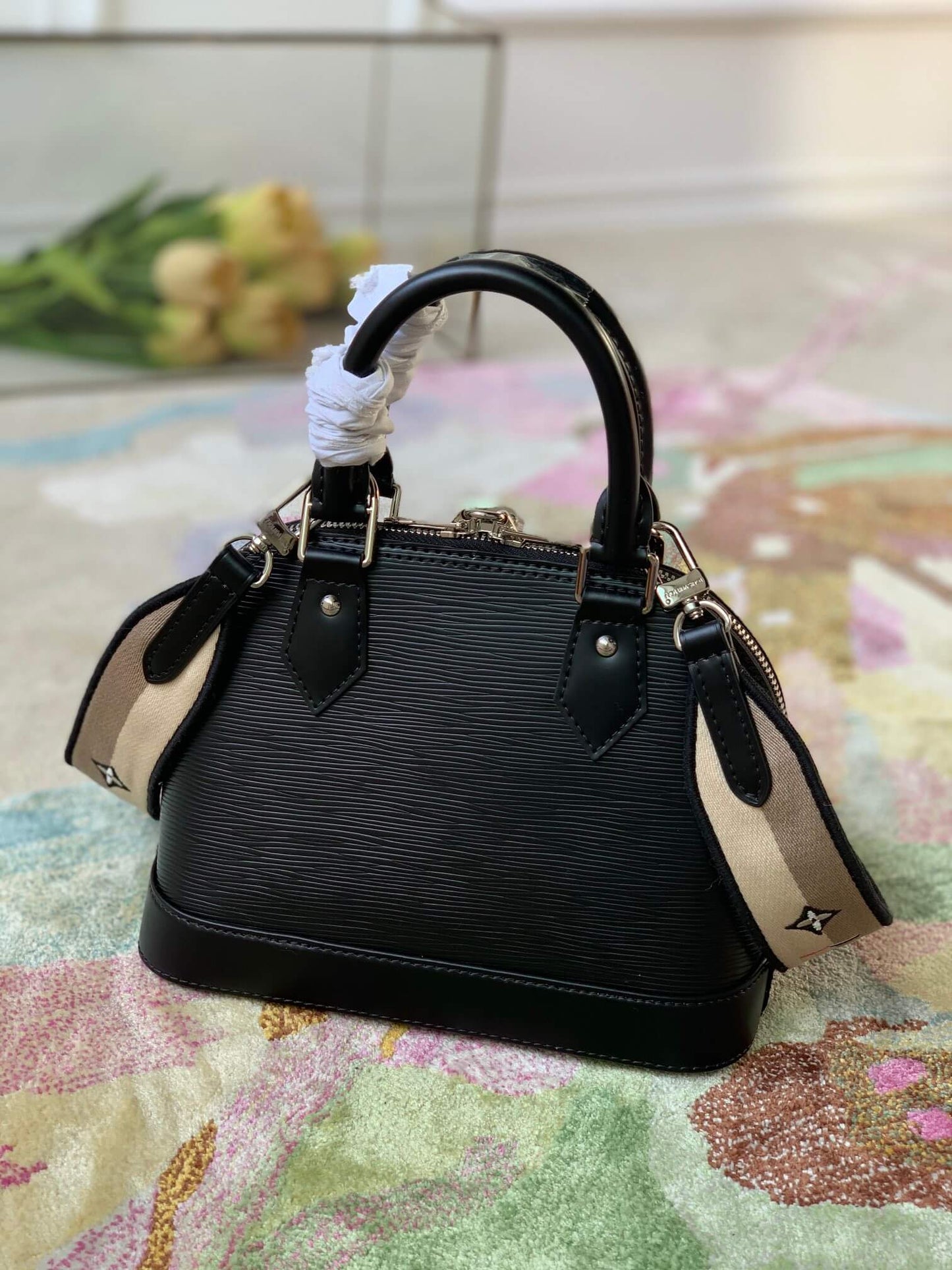 m57426 alma bb epi handbag shoulder bag cross body bags black calfskin monogram