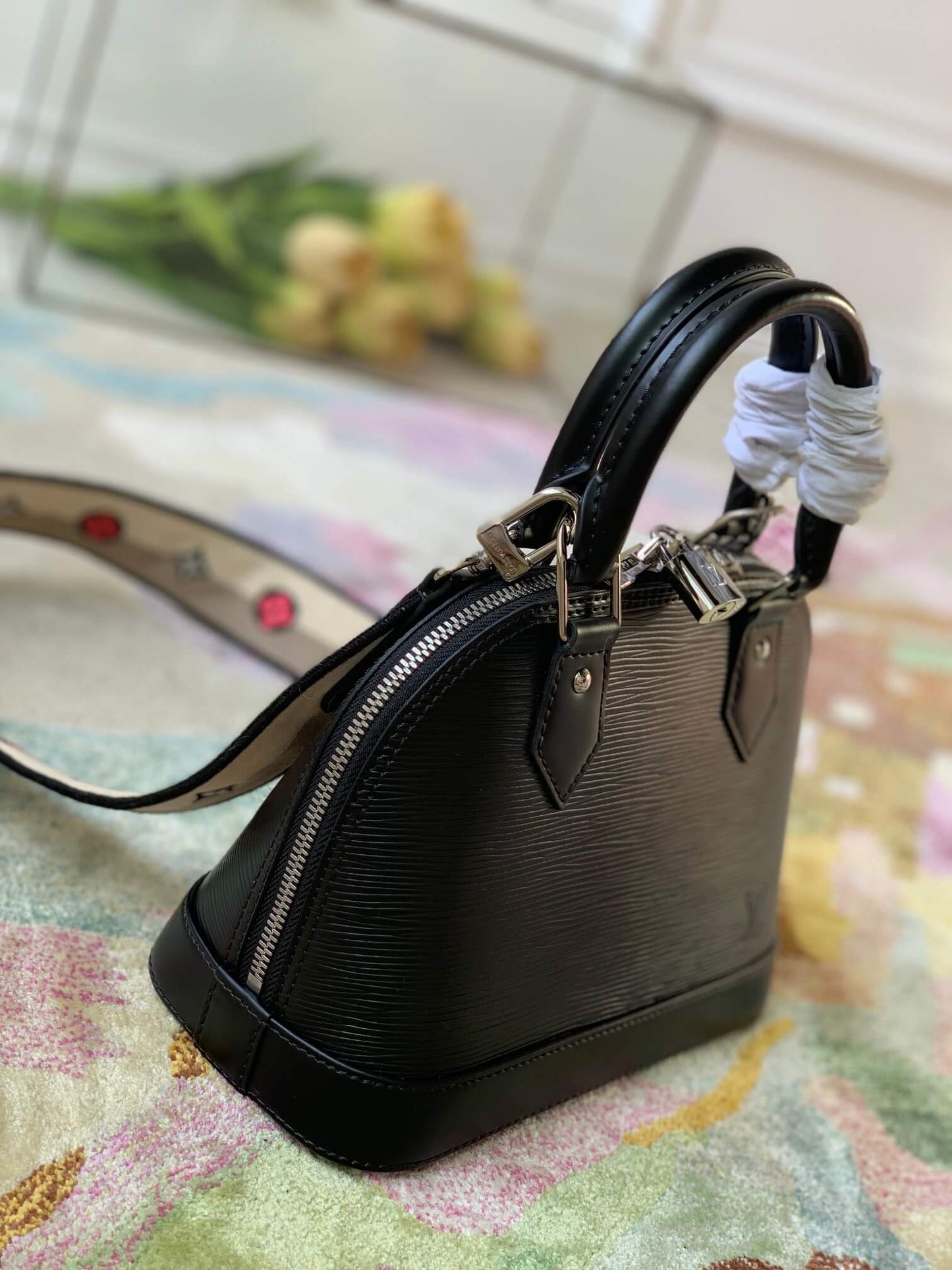 m57426 alma bb epi handbag shoulder bag cross body bags black calfskin monogram