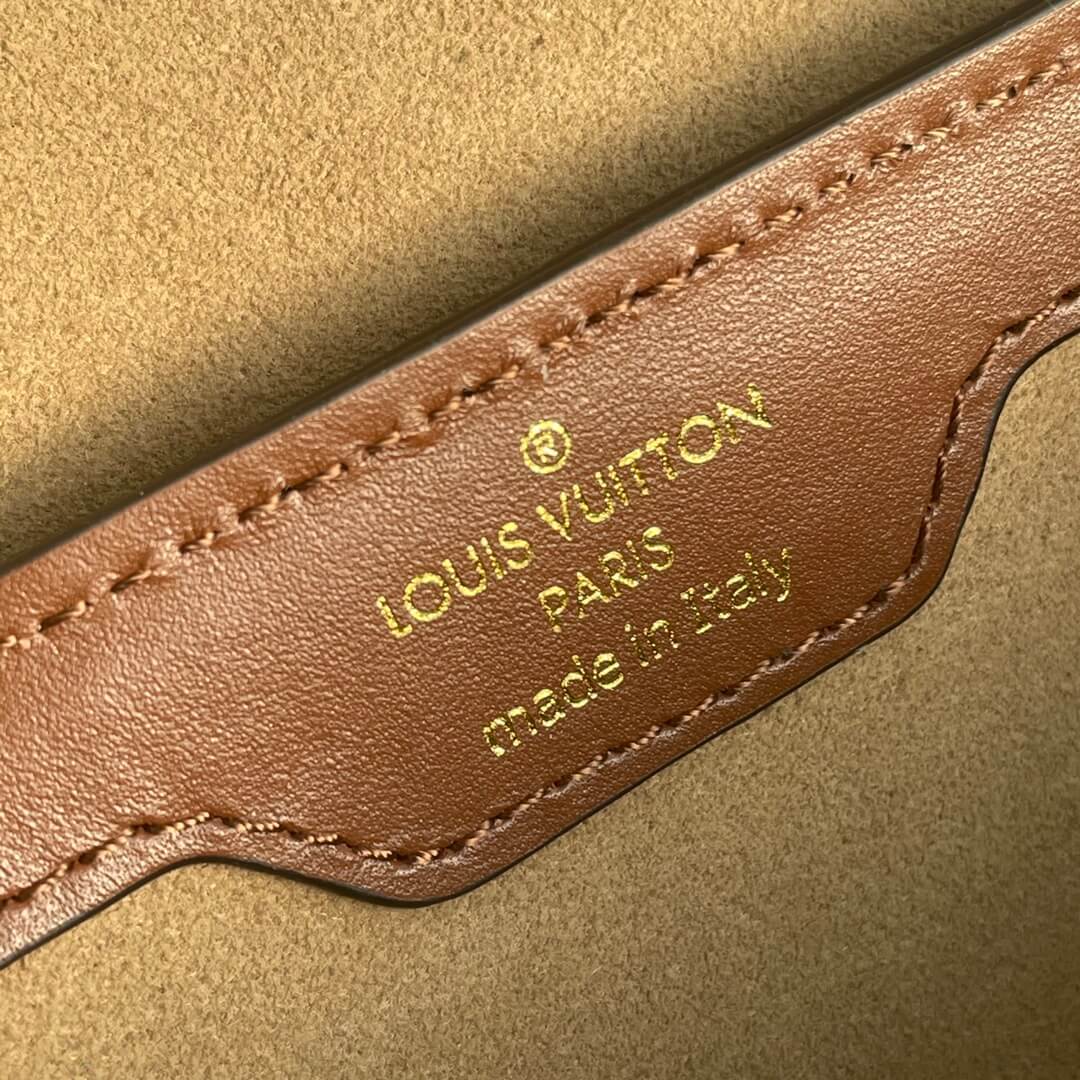 m57835 papillon bb prefall papillon trunk toile shoulder bag brown calfskin monogram