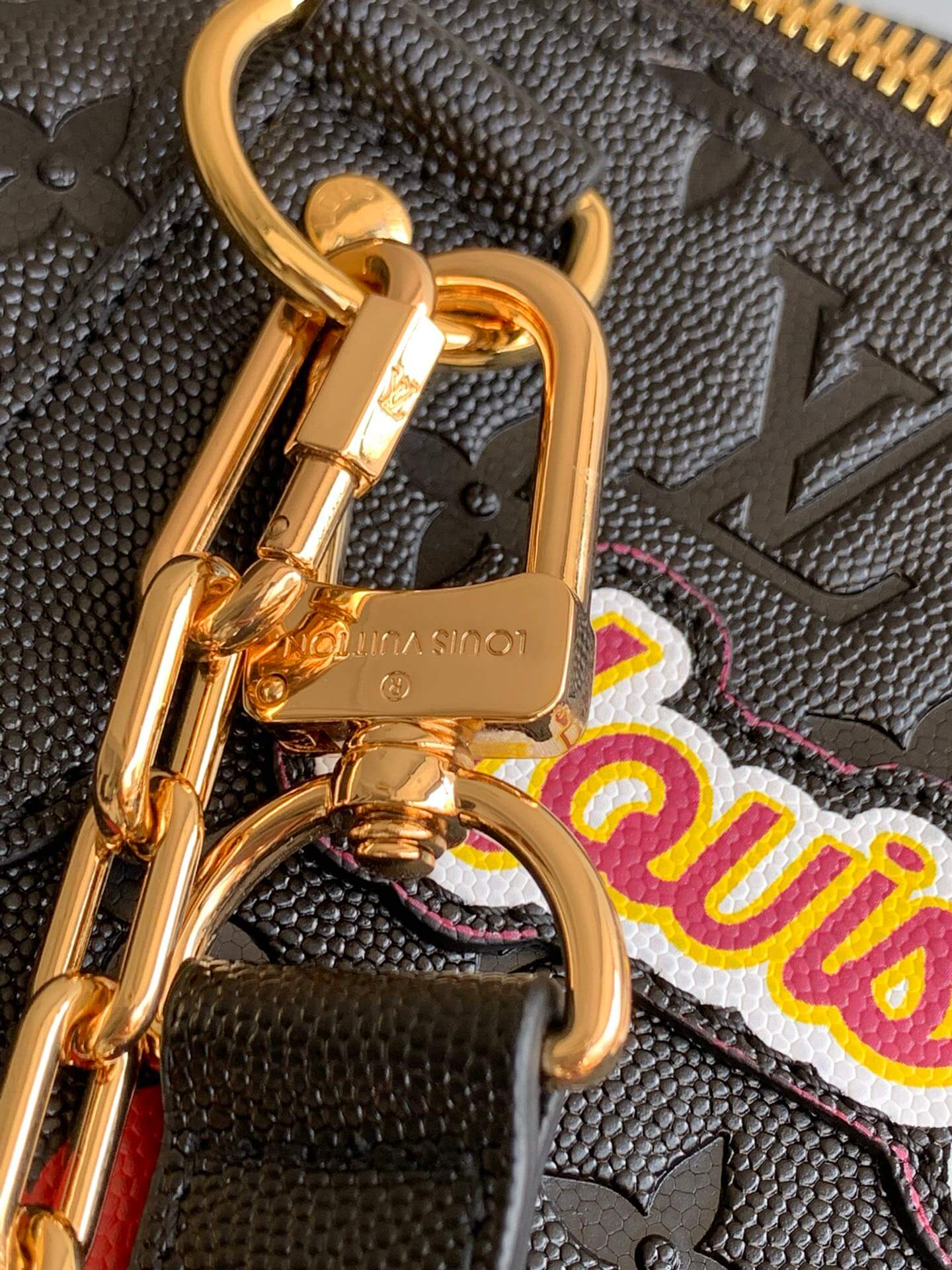 m58516 keepall bandouliere 55 tuffetage handbag cross body bags shoulder bag black calfskin monogram