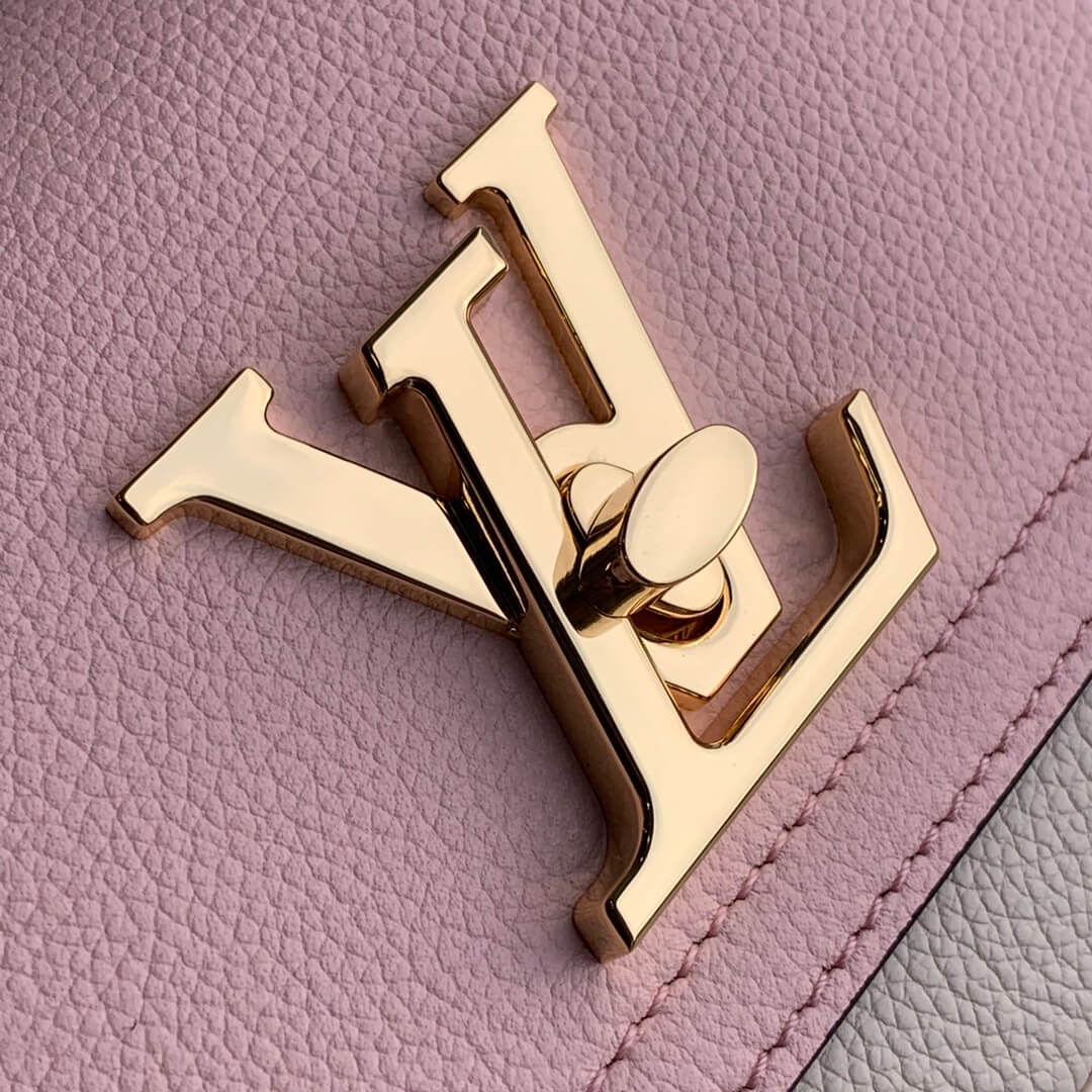 m58555 lockme tender shoulder bag cross body bags pink lambskin