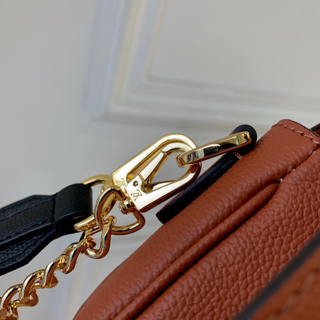 m58557 lockme tender shoulder bag cross body bags brown lambskin