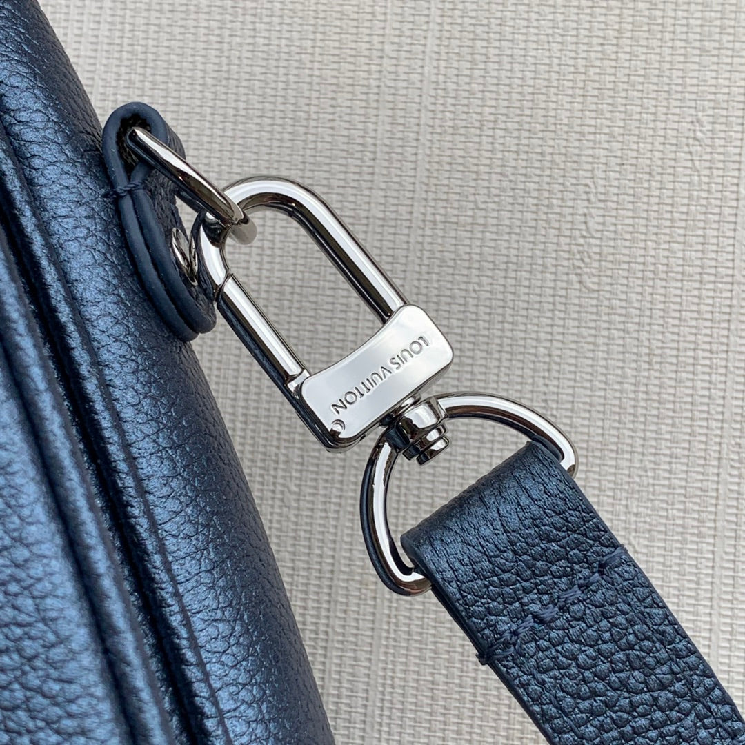 LV M59211 SILVER HARDWARE DARK BLUE LEATHER