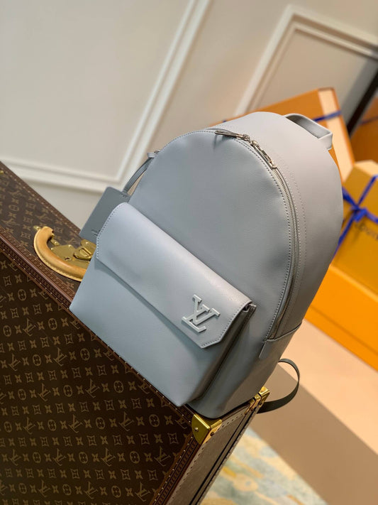 m59325 mens bag backpack aerogram grey calfskin