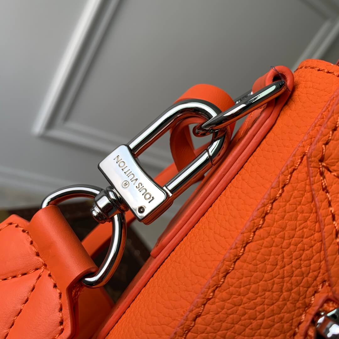m59327 mens bag shoulder bag cross body bags aerogram messenger bag orange calfskin
