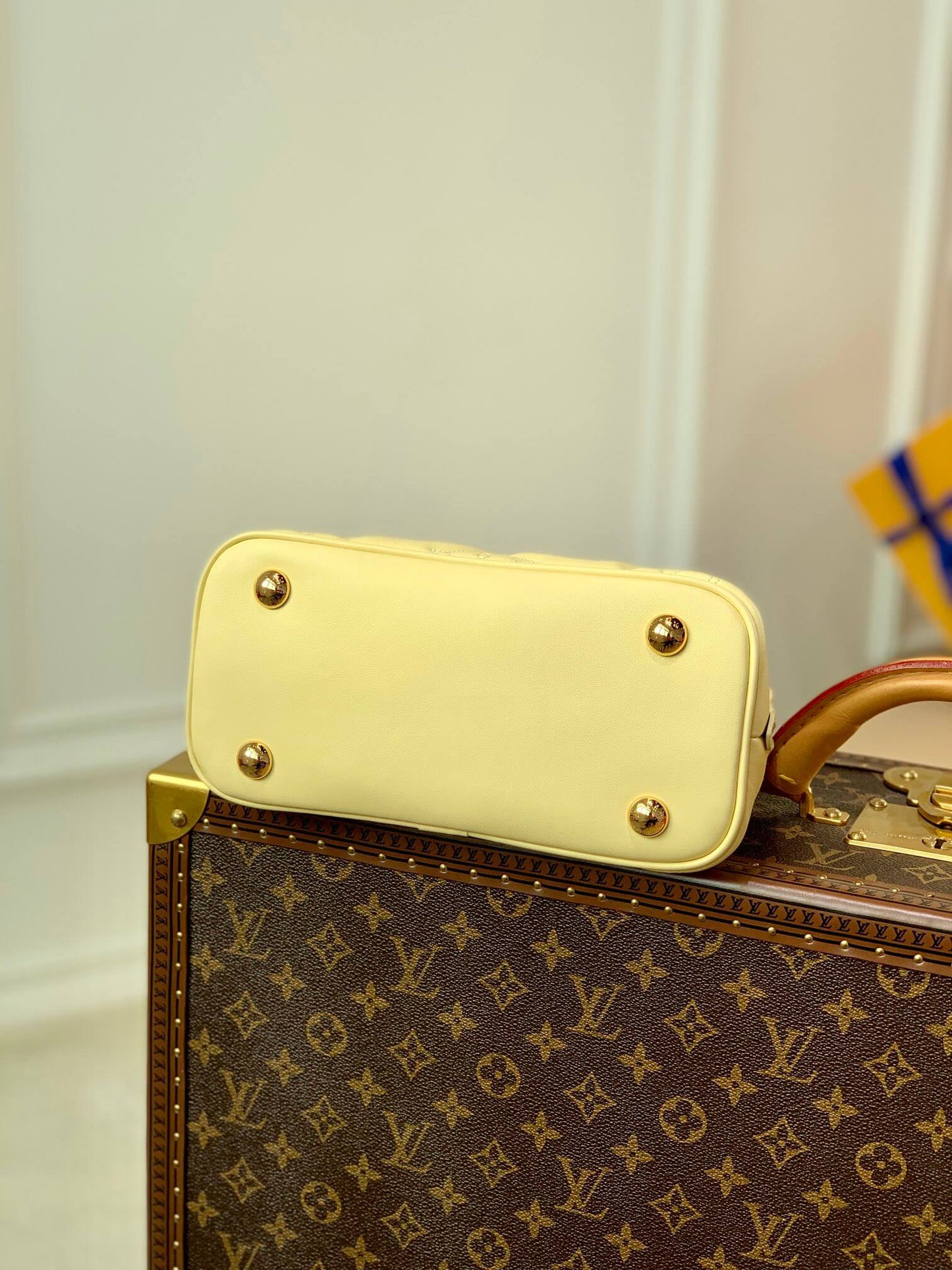m59821 alma bb handbag shoulder bag cross body bags yellow calfskin monogram