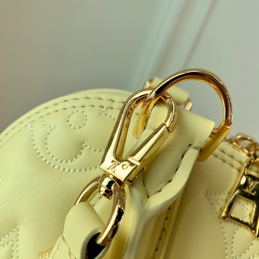 m59821 alma bb handbag shoulder bag cross body bags yellow calfskin monogram