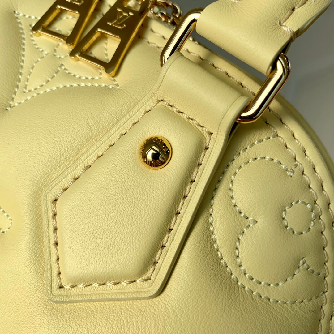 m59821 alma bb handbag shoulder bag cross body bags yellow calfskin monogram