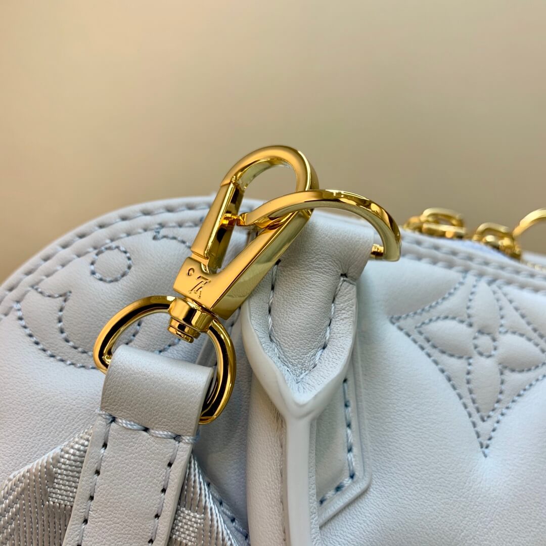 m59822 alma bb handbag shoulder bag cross body bags blue calfskin monogram