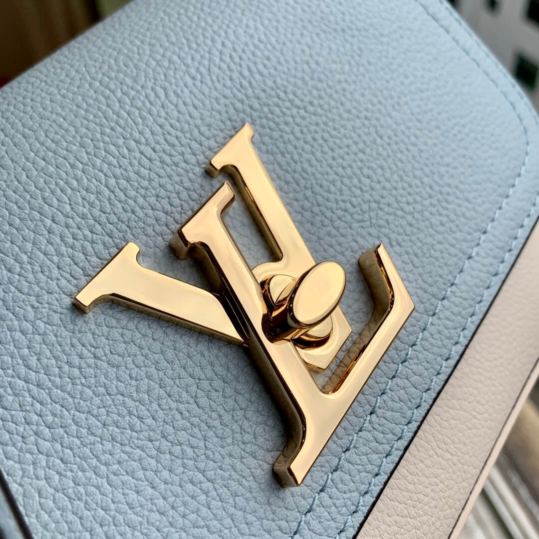 m59984 lockme tender shoulder bag cross body bags blue lambskin