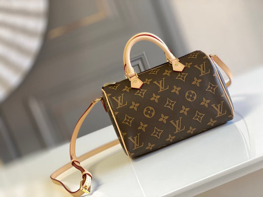 m61251 nano speedy shoulder bag cross body bags handbag brown calfskin monogram