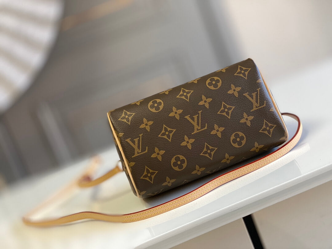 m61251 nano speedy shoulder bag cross body bags handbag brown calfskin monogram