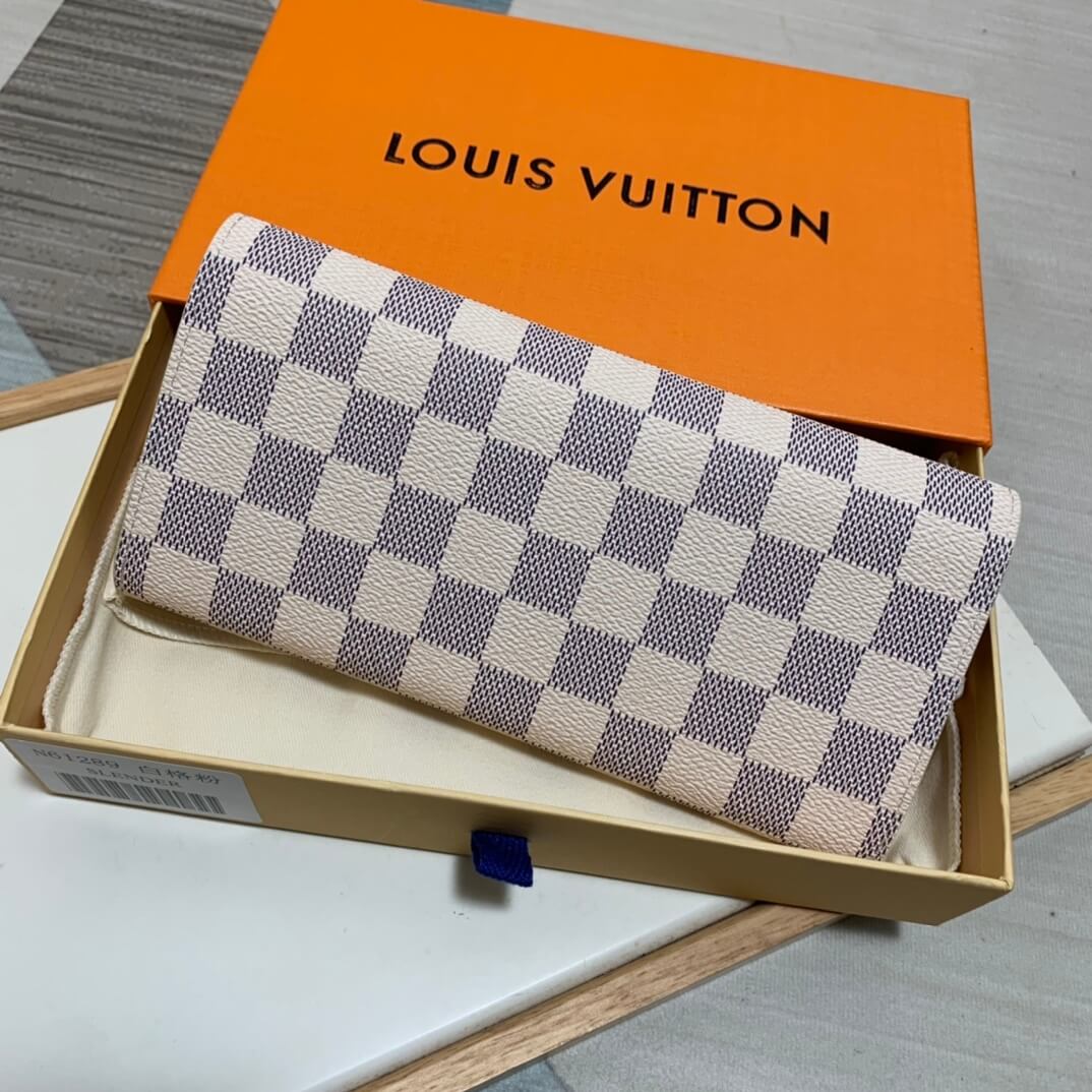 WHITE DAMIER WALLET 