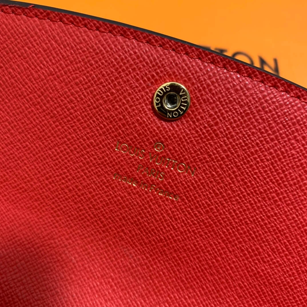 m61289 emilie wallet monogram canvas red