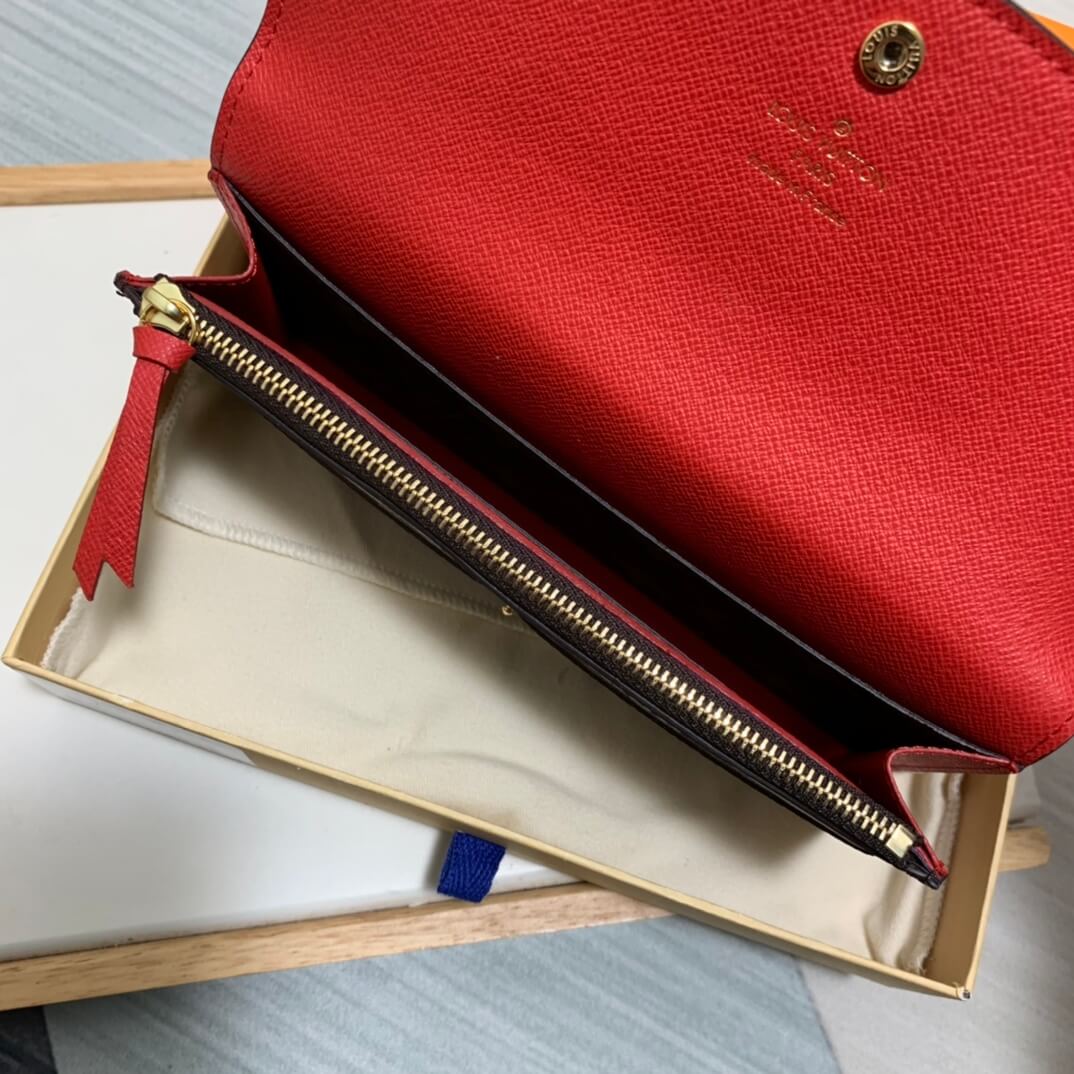 m61289 emilie wallet monogram canvas red