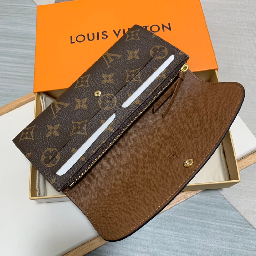 m61289 emilie wallet monogram canvas brown