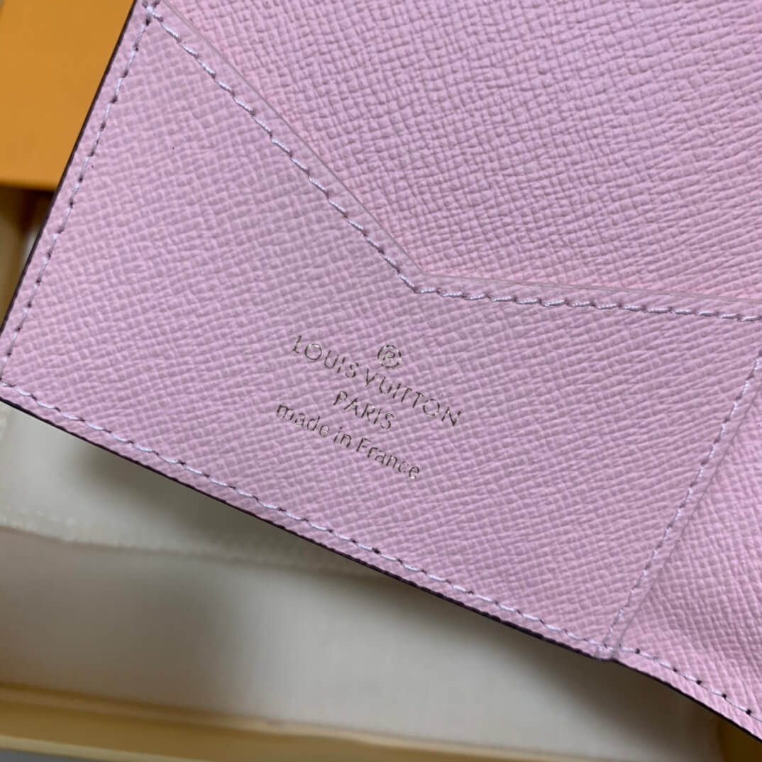 m62089 wallet pink monogram womens purse lady wallet clutch bag