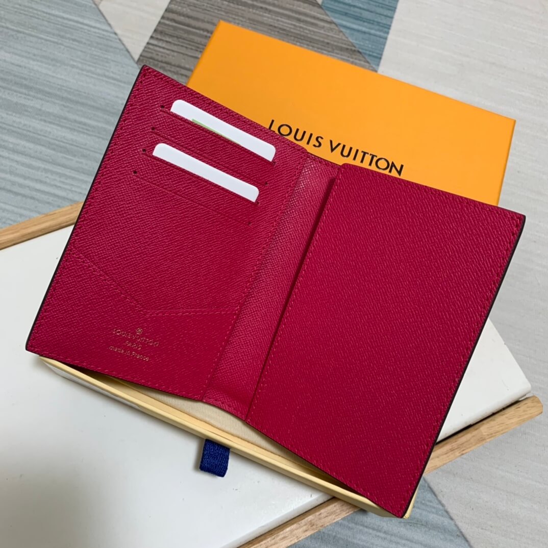 m62089 wallet rose red monogram womens purse lady wallet clutch bag