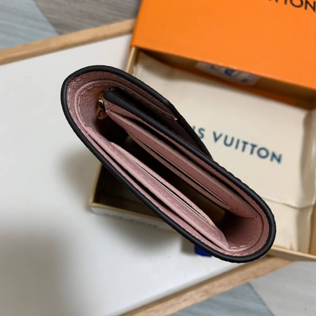 m62360 victorine wallet pink monogram womens purse lady wallet clutch bag