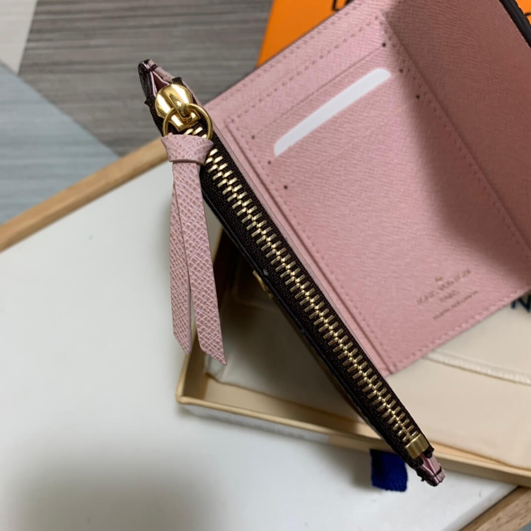 m62360 victorine wallet pink monogram womens purse lady wallet clutch bag