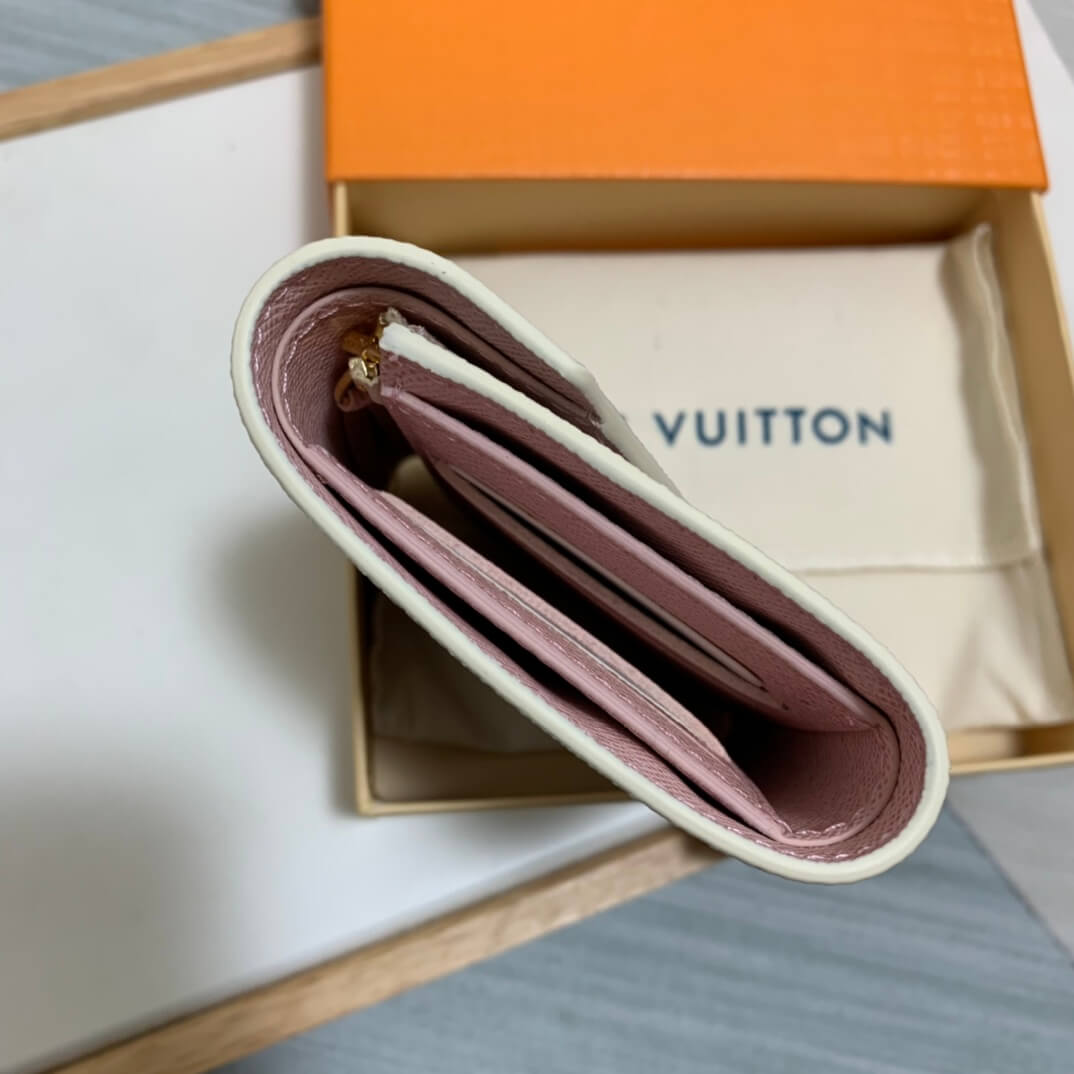 m62360 victorine wallet pink damier womens purse lady wallet clutch bag