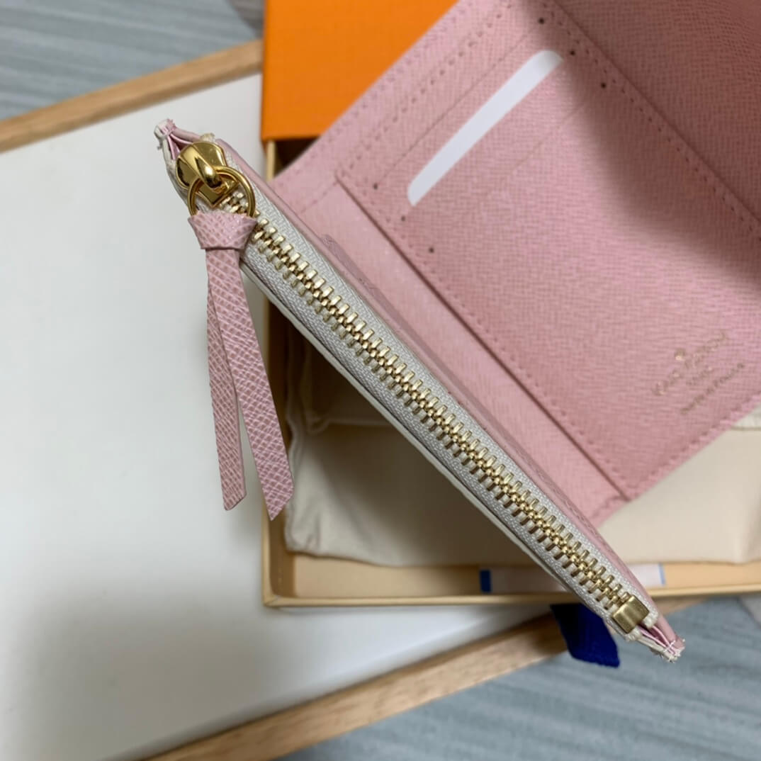 m62360 victorine wallet pink damier womens purse lady wallet clutch bag