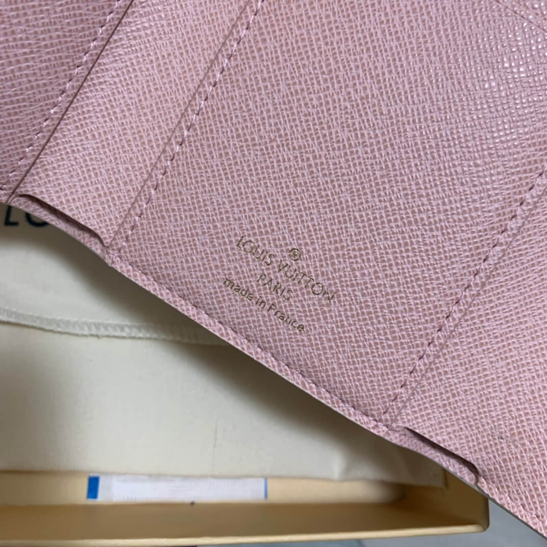 m62360 victorine wallet pink damier womens purse lady wallet clutch bag