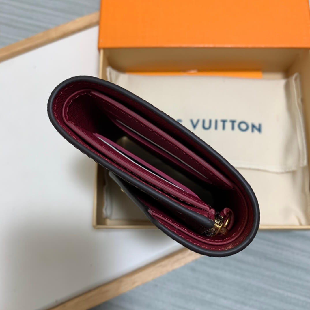 m62360 victorine wallet purple monogram womens purse lady wallet clutch bag