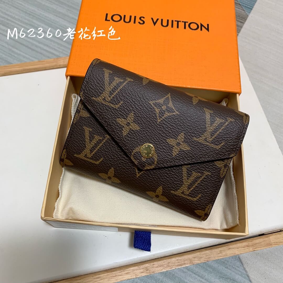 m62360 victorine wallet red monogram womens purse lady wallet clutch bag