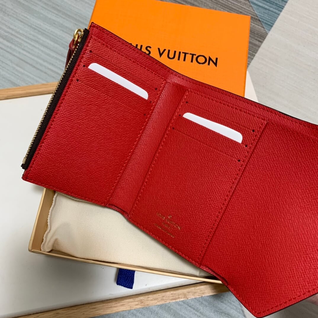 m62360 victorine wallet red monogram womens purse lady wallet clutch bag