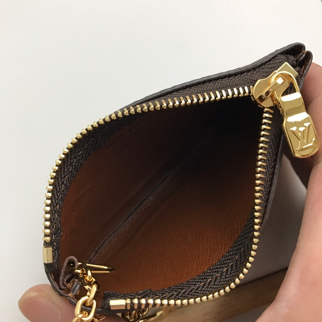 m62650 key pouch wallet 12cm man bag brown monogram free shipping