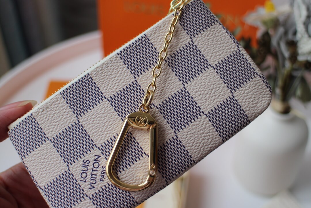m62650 key pouch wallet damier white free shipping
