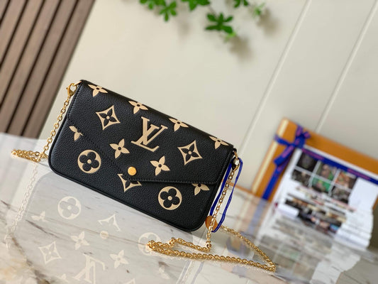 m80482 felicie pochette clutch bag shoulder bag monogram empreinte black