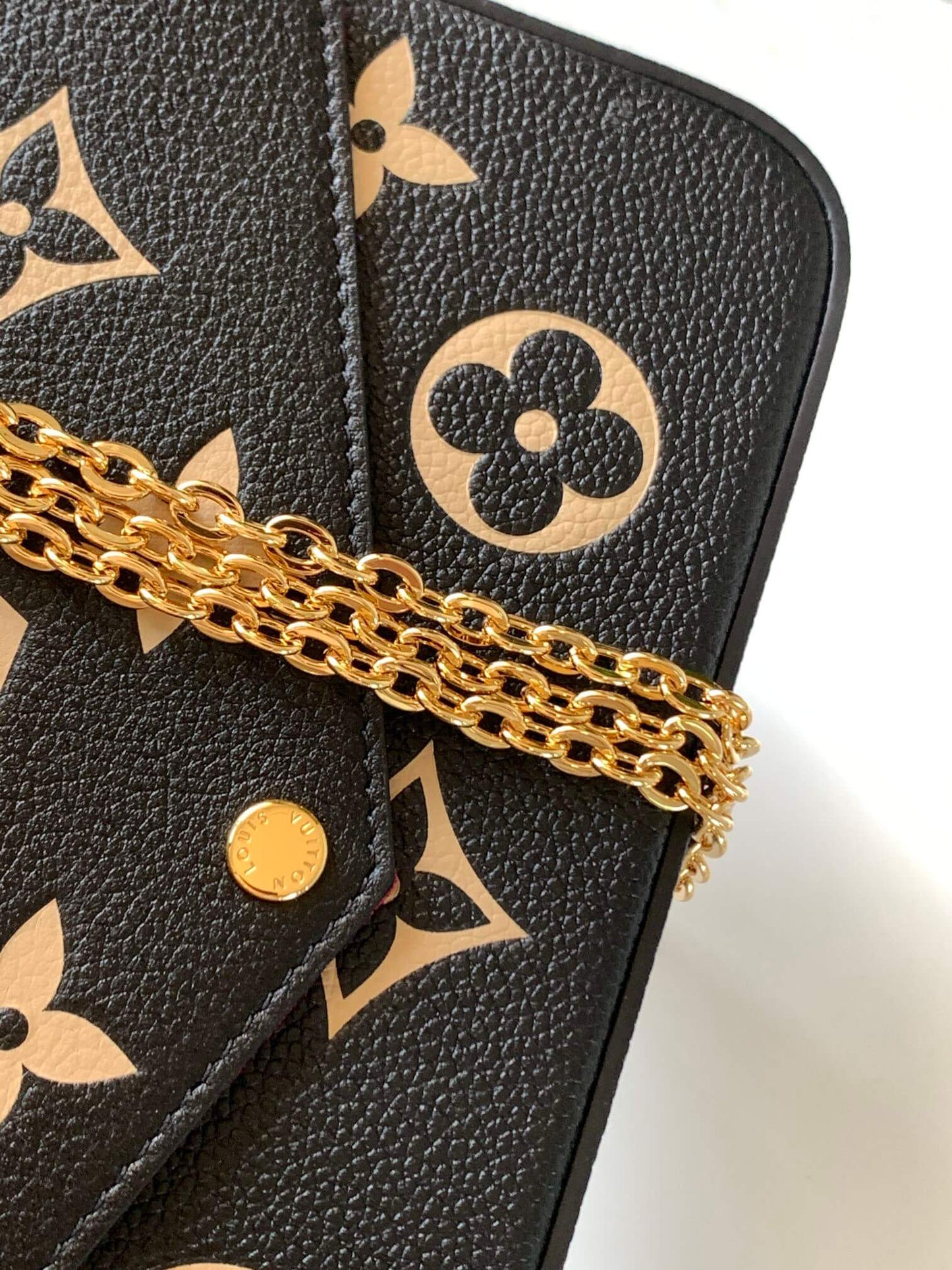 m80482 felicie pochette clutch bag shoulder bag monogram empreinte black