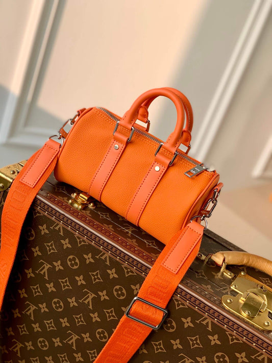 m81004 keepall xs mens bag shoulder bag cross body bags handbag aerogram orange calfskin