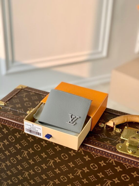 m81026 aerogram wallet grey calfskin 1