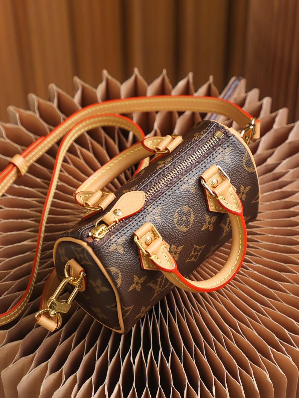 m81086 mini speedy monogram handbag shoulder bag leather small size