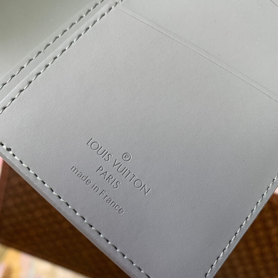 m81153 l aerogram brazza aerogram wallet grey calfskin