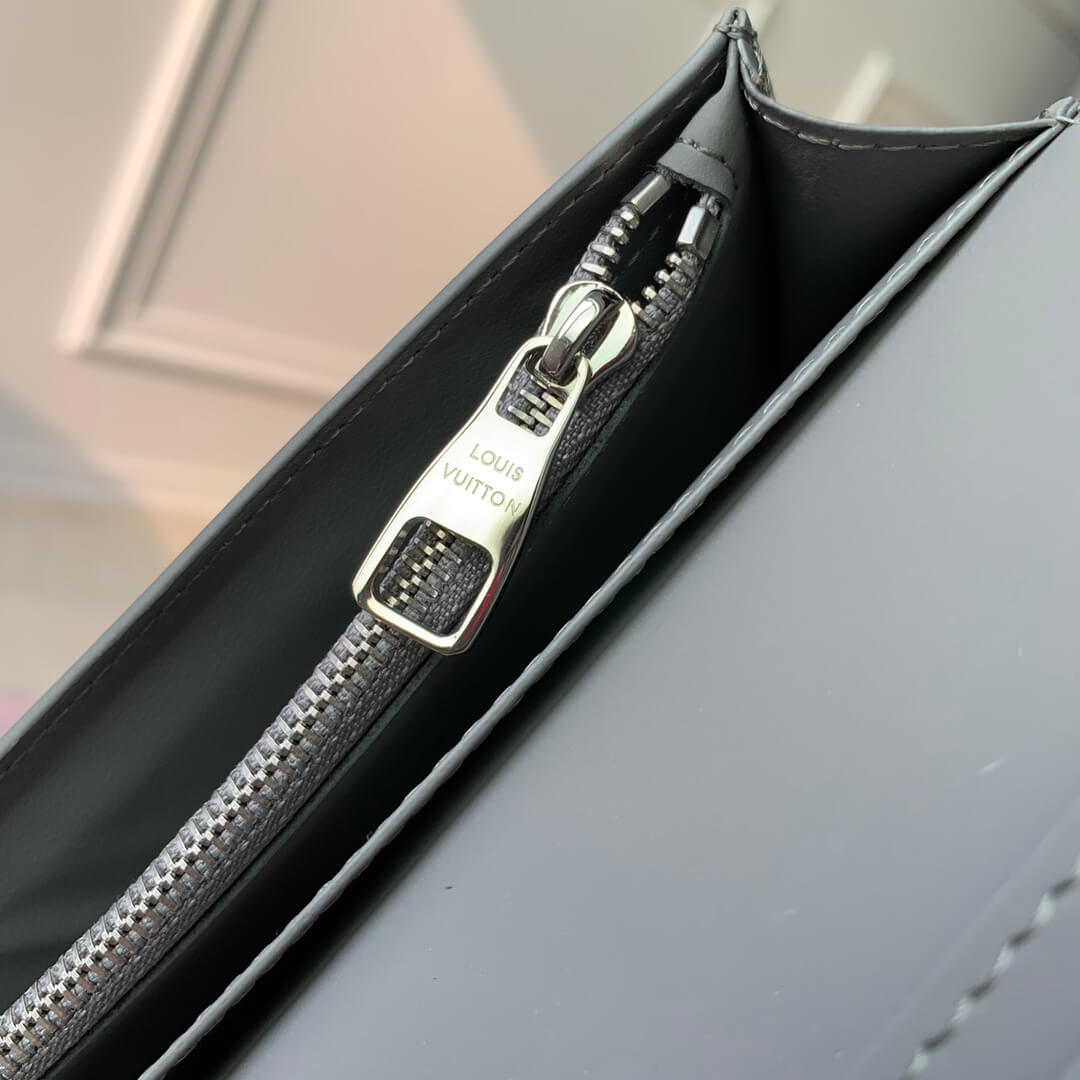 m81153 l aerogram brazza aerogram wallet grey calfskin
