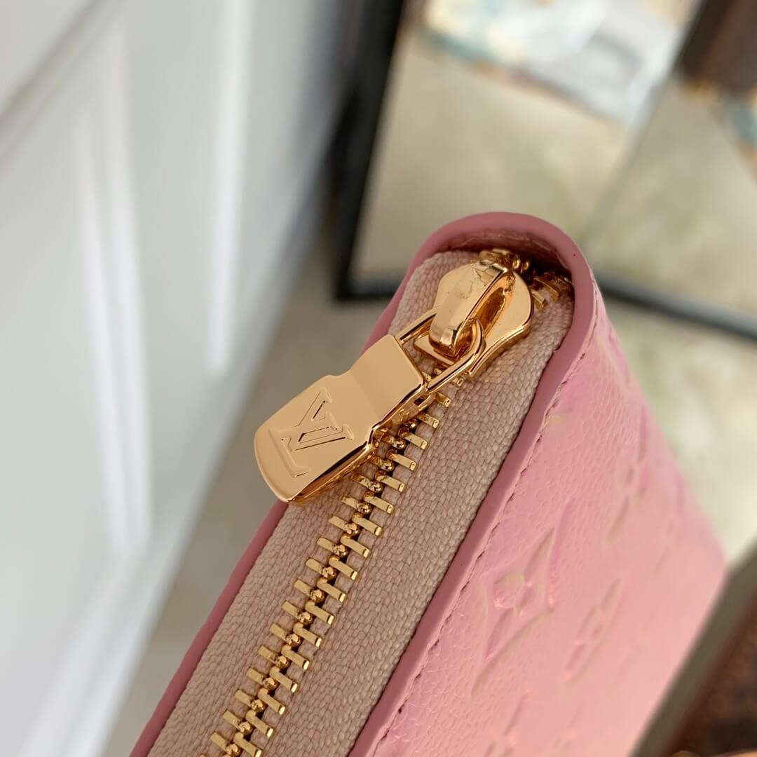 m81299 zippy wallet spring in the city monogram empreinte pink wallet