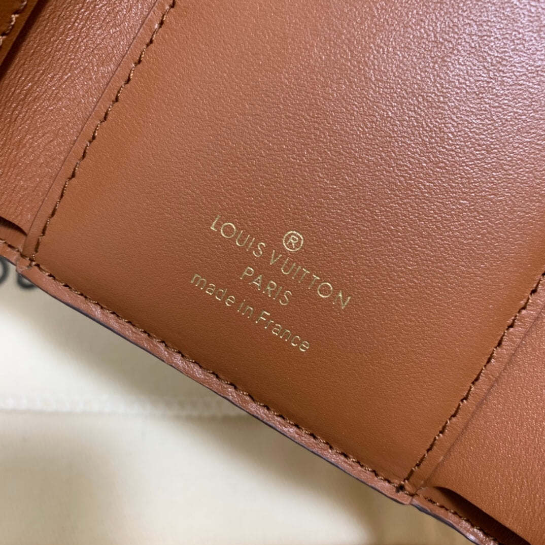 m81393 wallet brown womens purse 12cm canvas