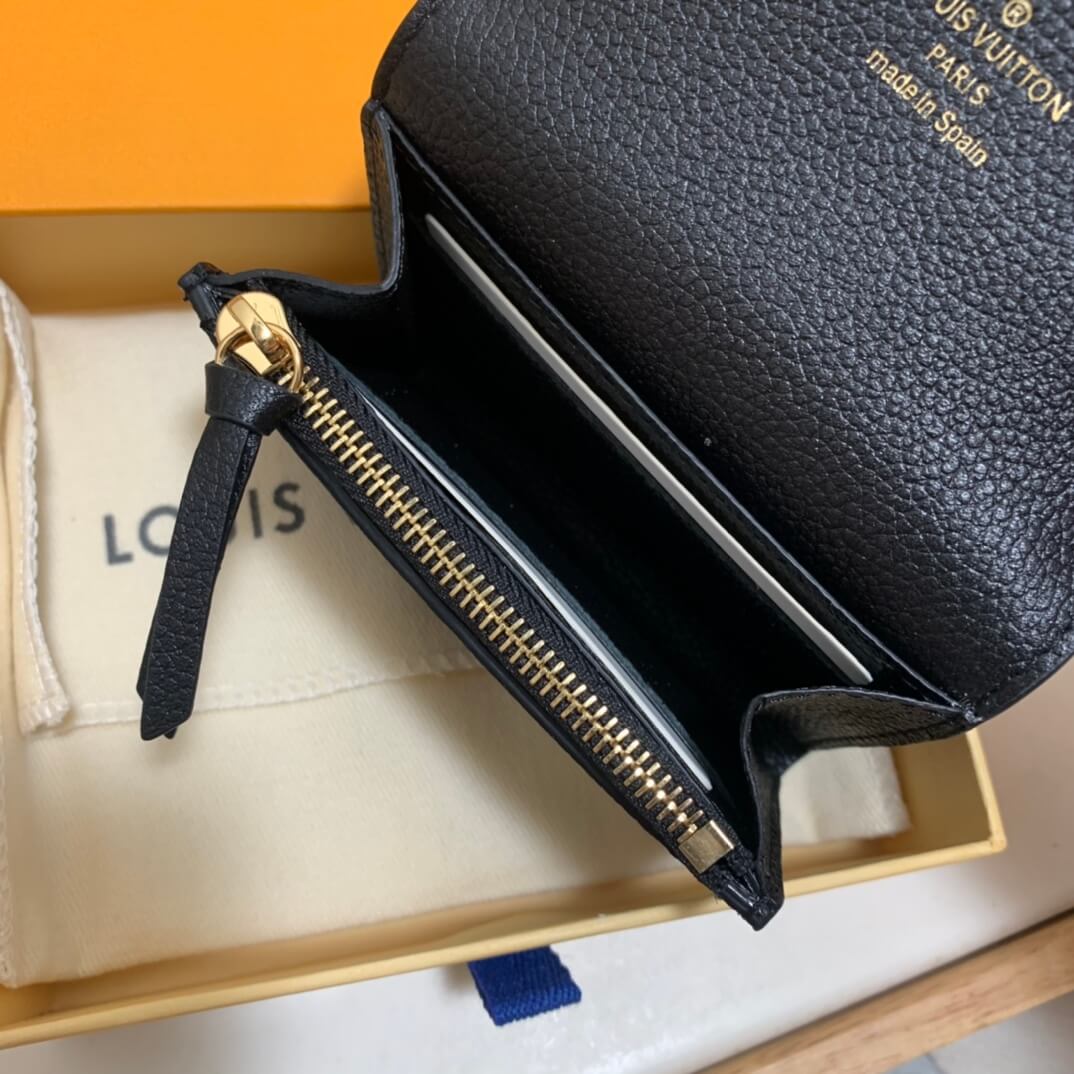 m81455 zippy coin purse monogram empreinte wallet black womens purse