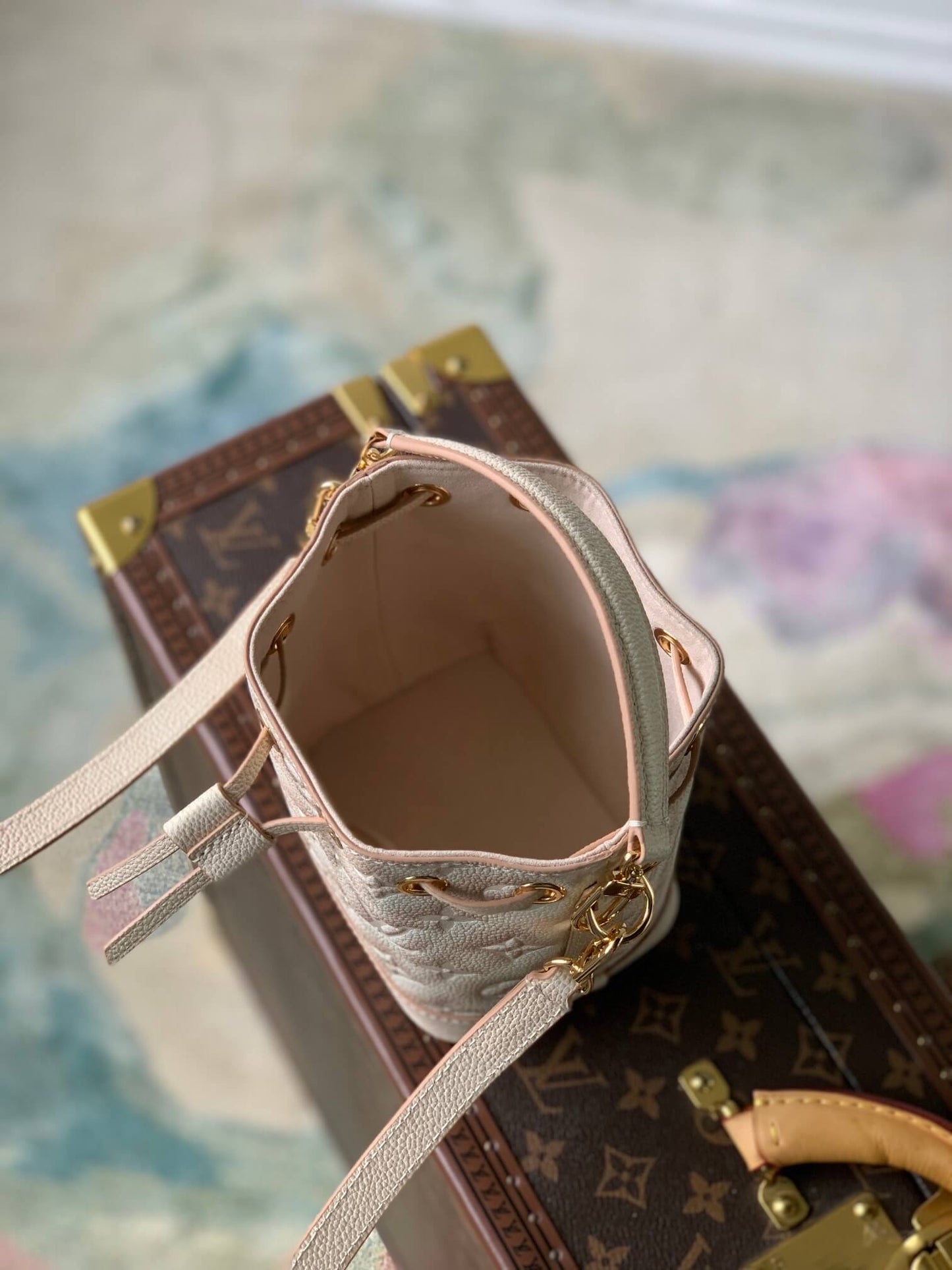 m81463 handbag shoulder bag cross body bags calfskin dirty pink embossing