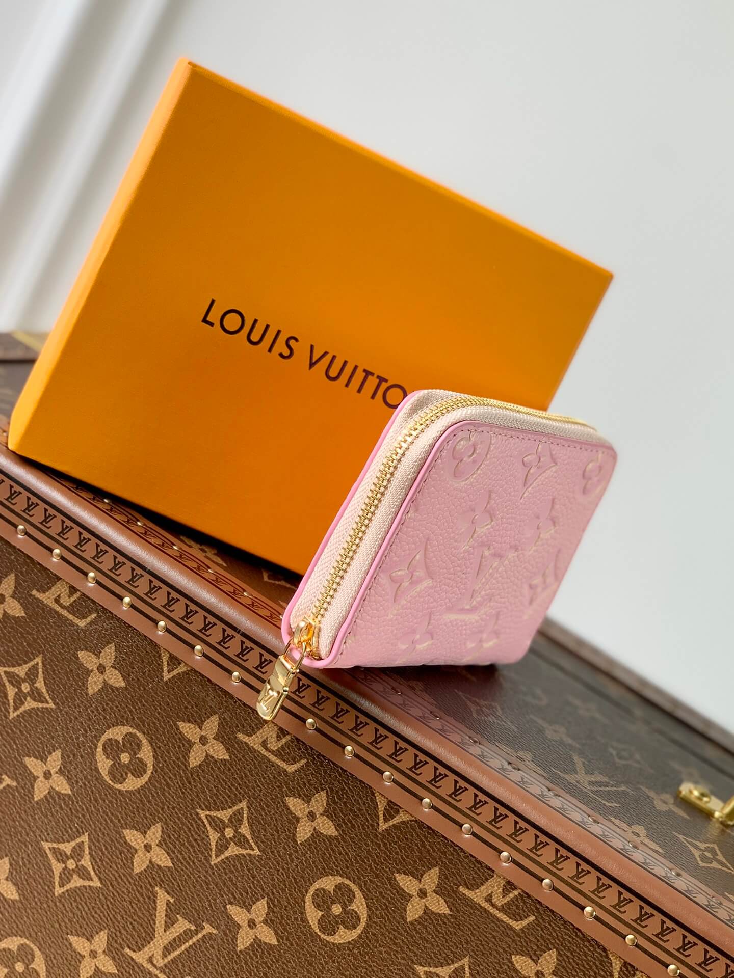 m81467 zippy coin purse monogram empreinte wallet pink womens purse