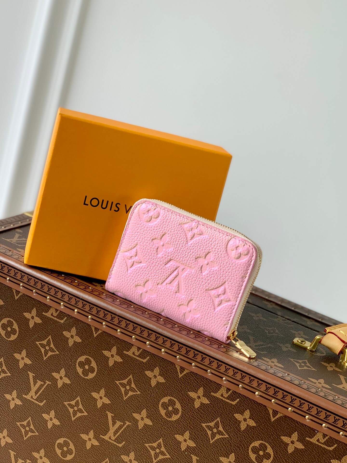 m81467 zippy coin purse monogram empreinte wallet pink womens purse