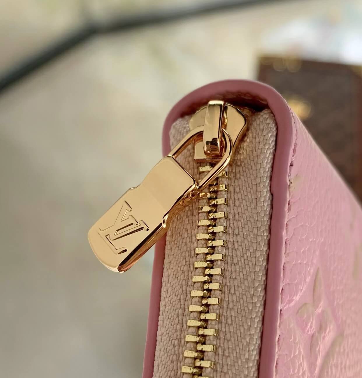 m81467 zippy coin purse monogram empreinte wallet pink womens purse