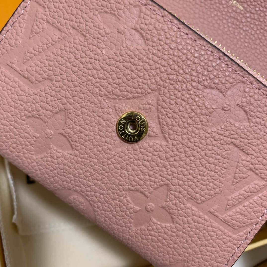 m81520 zippy coin purse monogram empreinte wallet pink womens purse